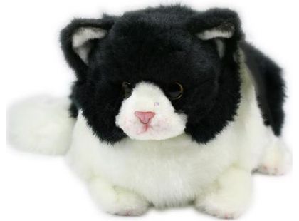 Plyš Kočka černo-bílá