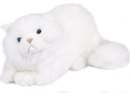Plyšová kočka 38 cm - Bílá