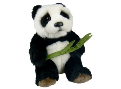 Plyšová panda s listem 16cm