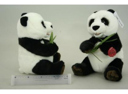 Plyšová panda s listem 28cm