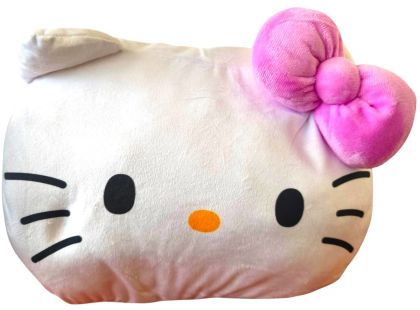 Plyšový poláštařek s otvorem na ruce Hello Kitty fialová mašle