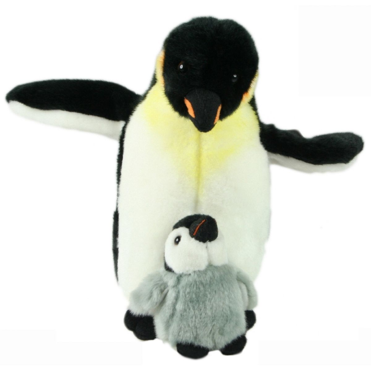 Plyšový tučňák s mládětem 26cm