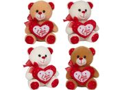 Plyšový Valentýský medvěd se srdíčkem I love you 15 cm béžový