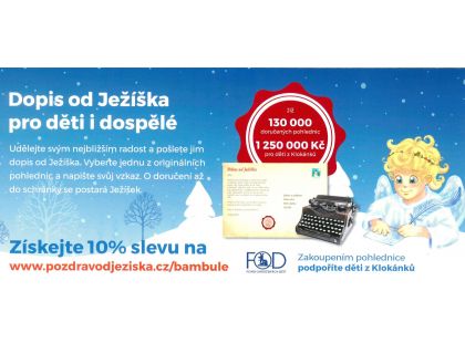 Pohlednice Bambule Dopis od ježíška