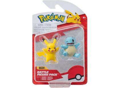 Pokémon akční figurky 2pack Pikachu a Sqirtle