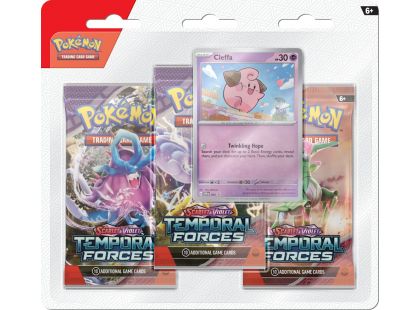 Pokémon TCG: SV05 Temporal Forces - 3 Blister Booster Cleffa