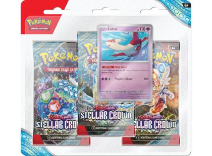 Pokémon TCG: SV07 Stellar Crown - 3 Blister Booster Latias