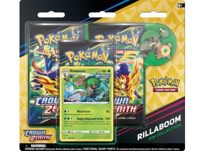 Pokémon TCG: Sword and Shield 12.5 Pin Collection Rillaboom