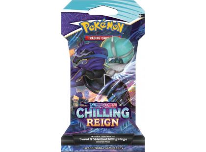 Pokémon TCG: SWSH06 Chilling Reign - 1 Blister Booster černý kůň