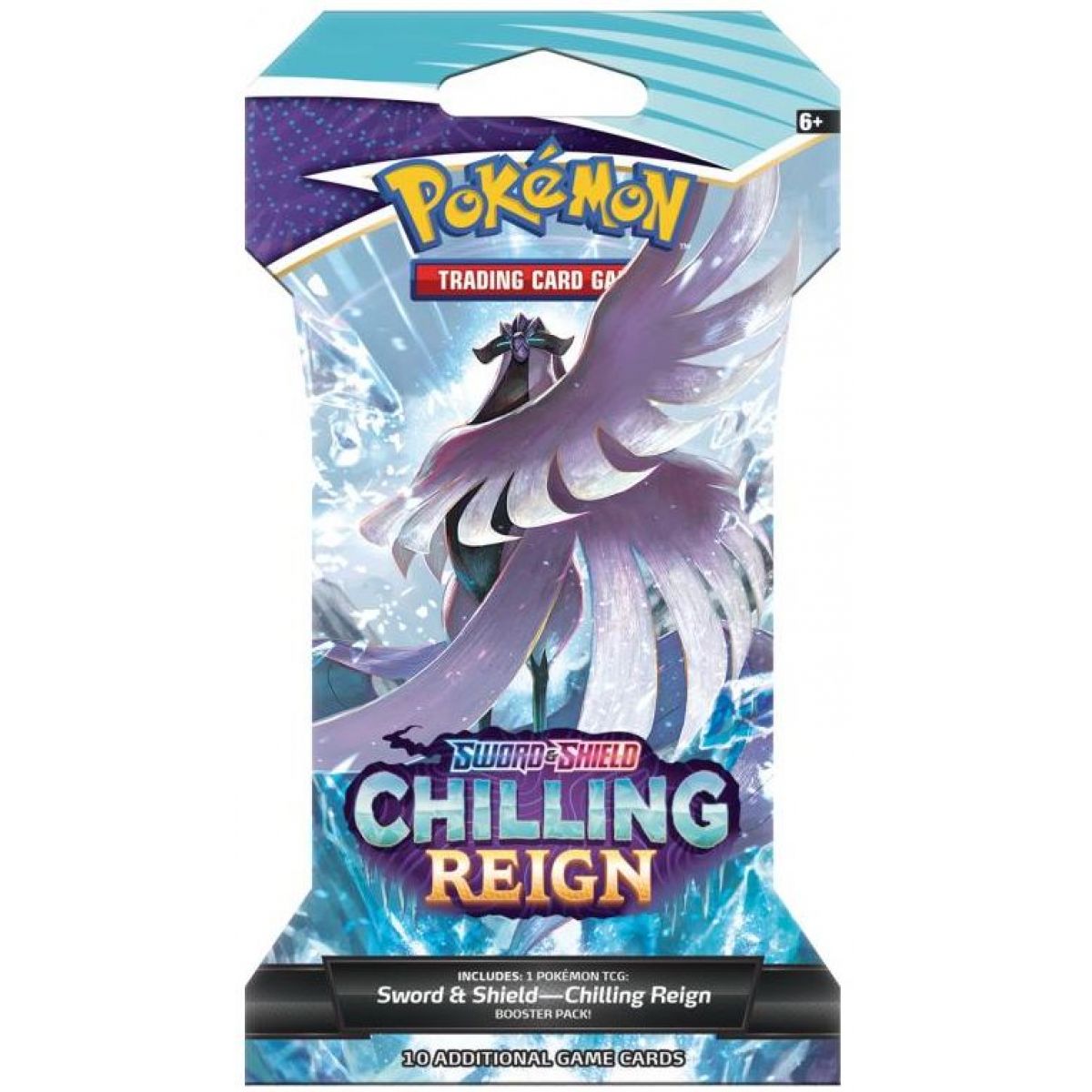 Pokémon TCG: SWSH06 Chilling Reign - 1 Blister Booster fialový pták