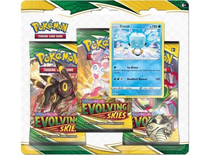 Pokémon TCG: SWSH07 Evolving Skies - 3 Blister Booster Eiscue
