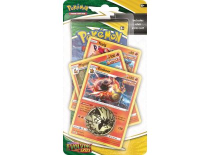 Pokémon TCG SWSH07 Evolving Skies Premium Checklane Blister Emboar