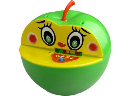 Pokladnička jablko plast 16x10cm - Zelená