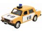 Policejní auto VB kov-plast 11,5 cm na zpětné natažení na baterie se zvukem v krabičce 15 x 7 x 7cm 3
