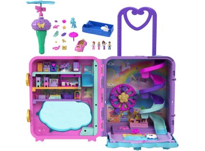 Polly Pocket Prázdninové letovisko v kufříku, 4 pidi panenky, doplňky HKV43