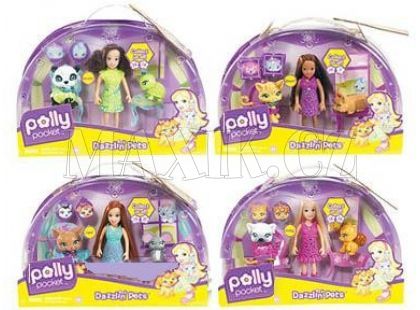 Polly Pocket Třpytivá zvířátka + panenka