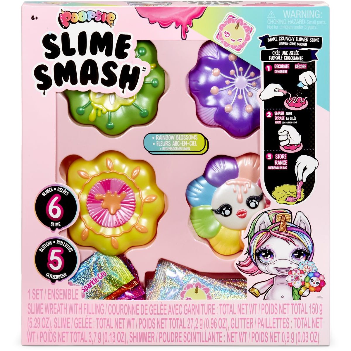 Poopsie Slizové kytičky, Slime Smash - Rainbow Blossoms