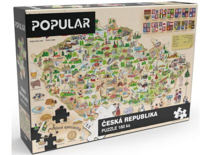 Popular Puzzle Mapa České republiky, 160 ks