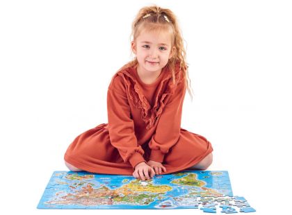 Popular Puzzle Mapa světa 160 dílků CZ verze