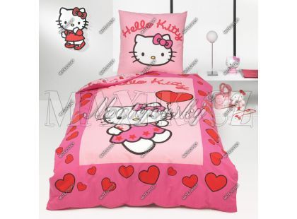 Povlečení Postýlka Bavlna Hello Kitty