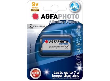 Power alkalická baterie 9V, blistr 1ks