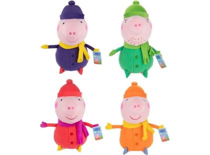 Prasátko Peppa v zimním oblečení 50 cm