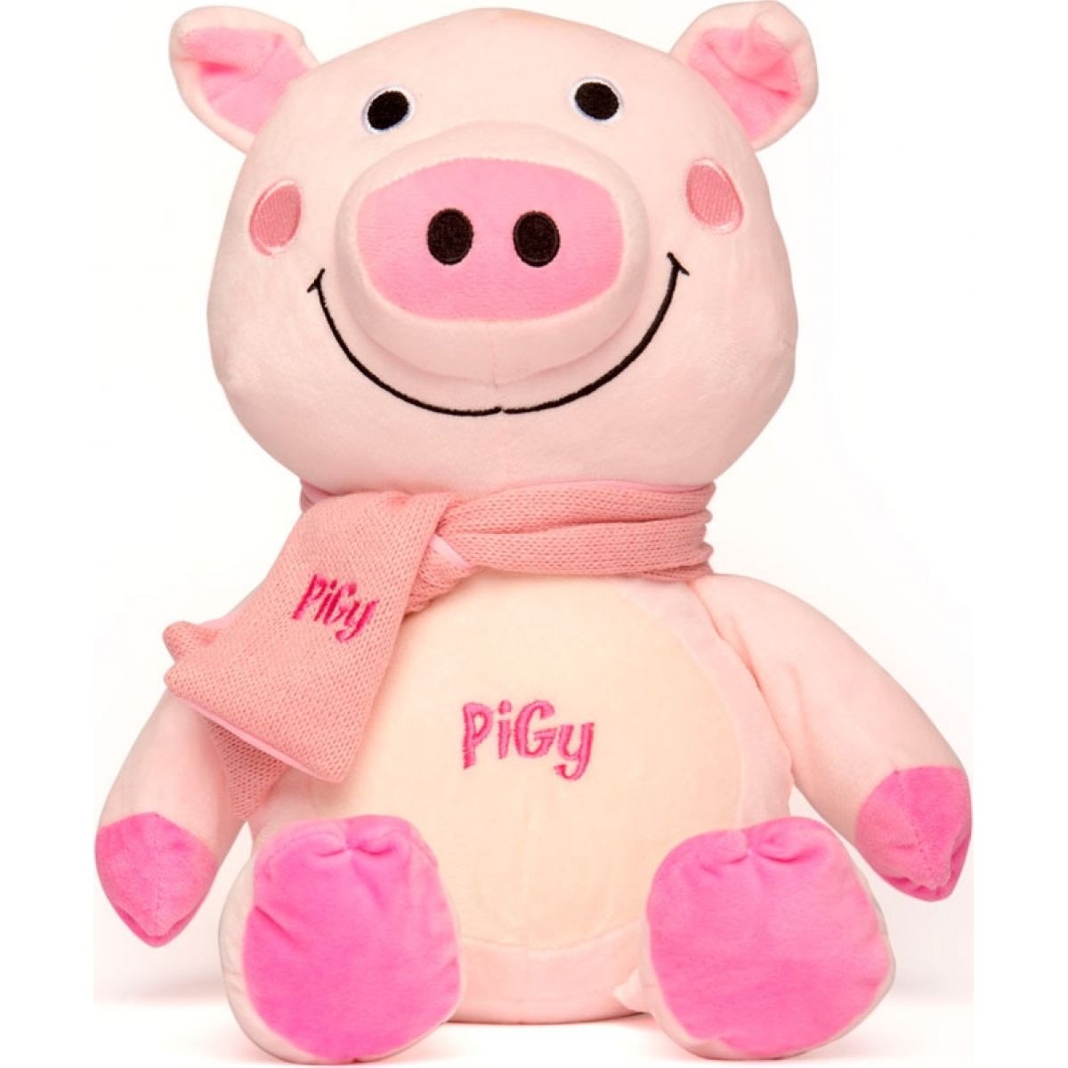 Prasátko Pigy plyš s růžovou šálou 30,5 cm