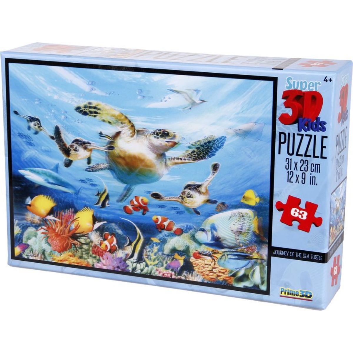 Prime 3D Puzzle Želvy 63 dílků