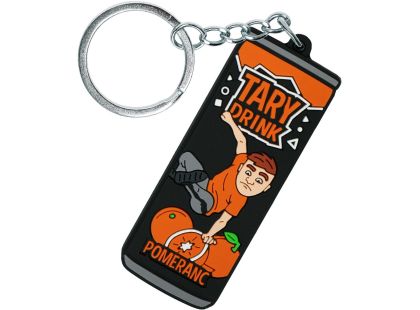 Přívěšek klíčenka - design Tary drink pomeranč
