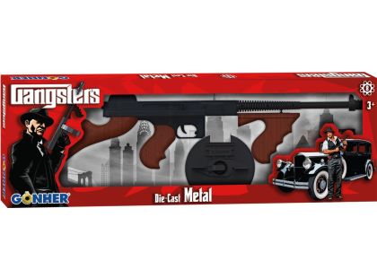 Puška gangsterská kovová 8 ran - Poškozený obal