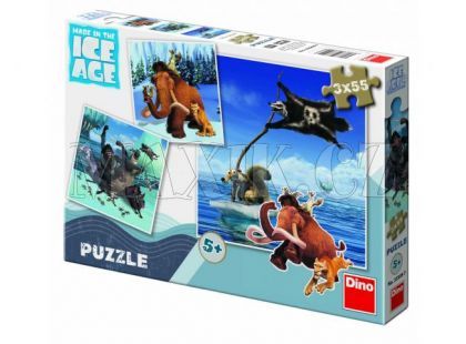 Puzzle 2x55 dílků Doba ledová 4 Dino