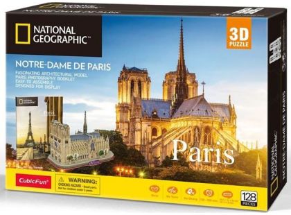 CubicFun 3D Puzzle National Geographic Notre Dame 128 dílků