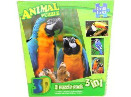 Puzzle 3D Ptáci 3v1