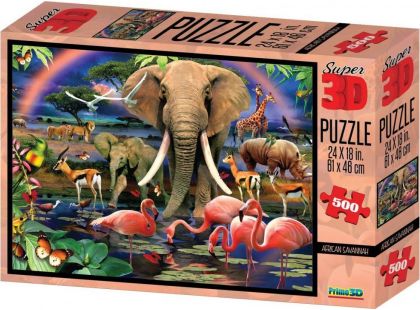 Puzzle 3D Safari 500 dílků