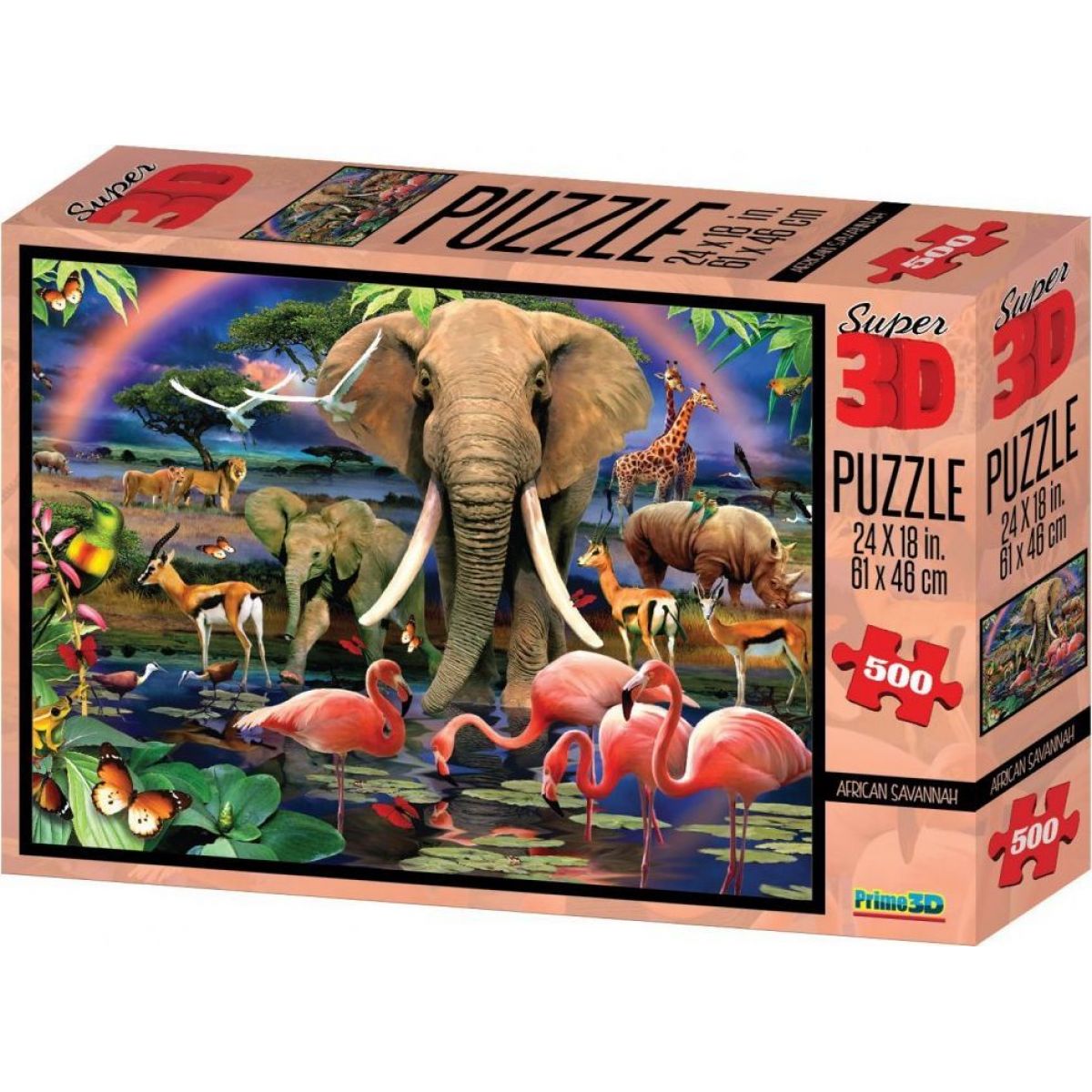 Puzzle 3D Safari 500 dílků