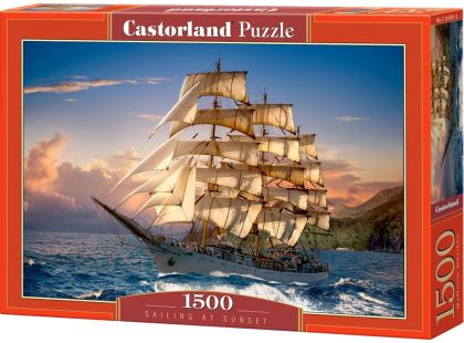 Puzzle Castorland 1500 dílků - Jachta a západ slunce