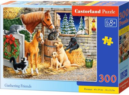 Castorland Puzzle Setkání přátel ve stáji 300 dílků