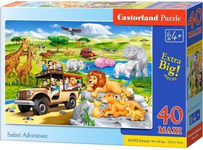 Castorland Puzzle maxi Dobrodružství na Safari 40 dílků