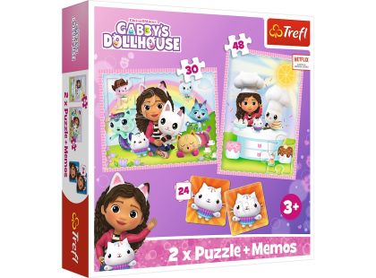 Trefl Puzzle Gábinčin kouzelný domeček 2v1 + pexeso