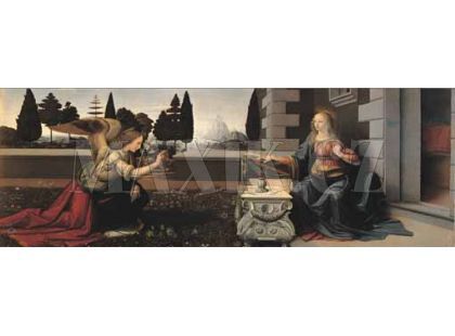 Puzzle LEONARDO-Zvěstování Panny Marie panorama, 1000d