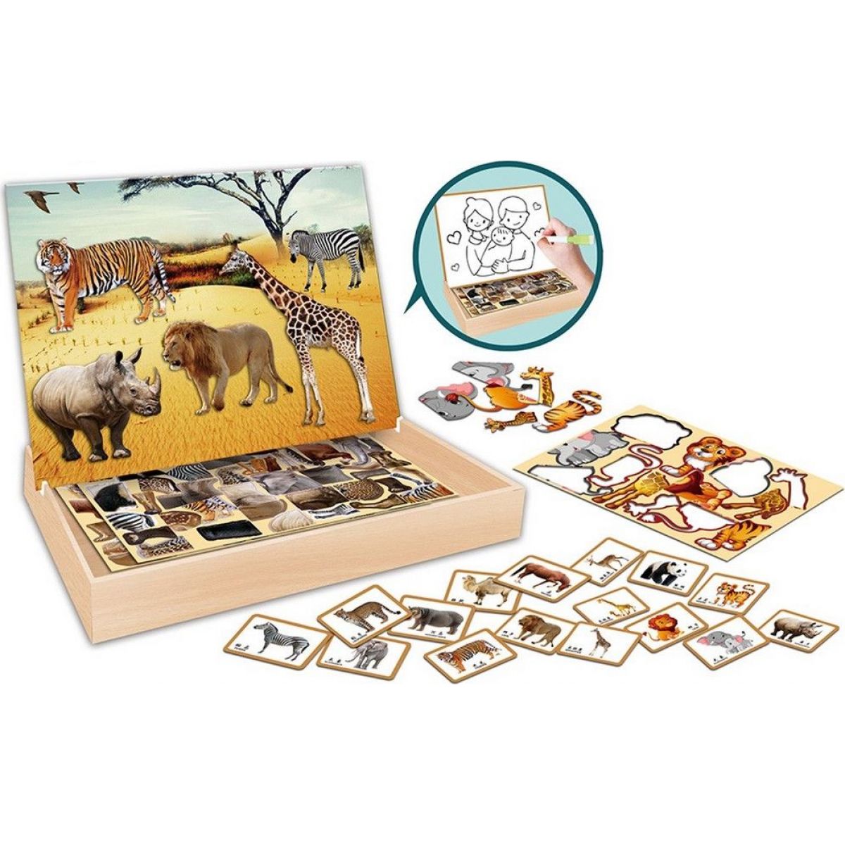 Puzzle magnetické safari 30 cm