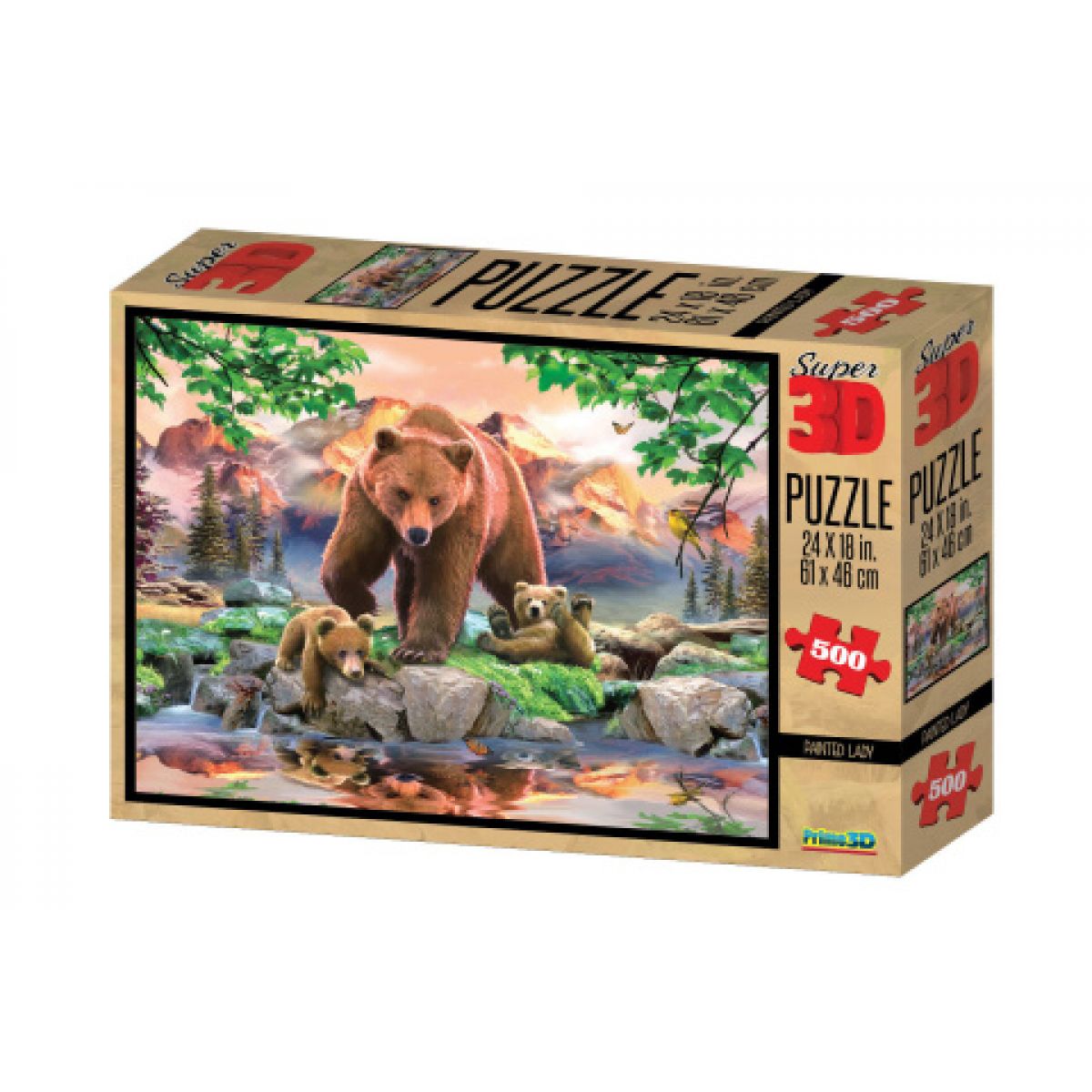 Puzzle Medvědi 500 dílků 3D