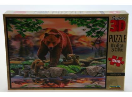 Puzzle Medvědi 500 dílků 3D Puzzle Medvědi 500 dílků 3D