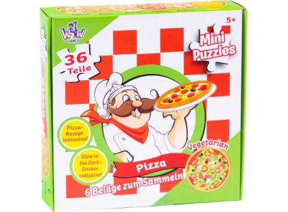 Puzzle mini Pizza 6 různých motivů 36 dílků