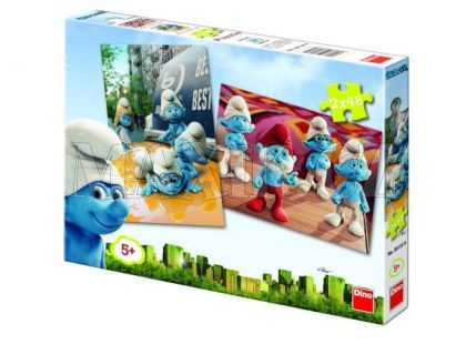 Puzzle Šmoulové 2x48 dílů