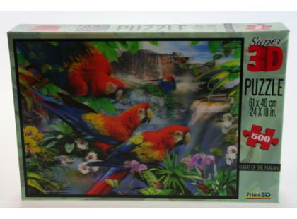 Puzzle Papoušci 500 dílků 3D