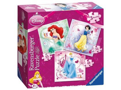 Puzzle Princezny 3 v 1 Ravensburger
