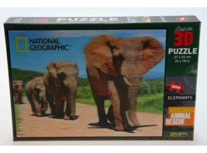Puzzle Sloni 500 dílků 3D