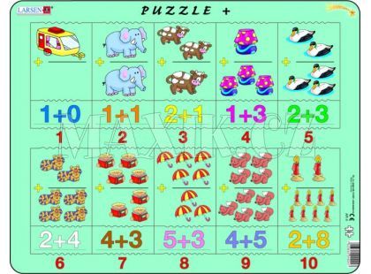 Puzzle Sčítání s obrázky a čísly