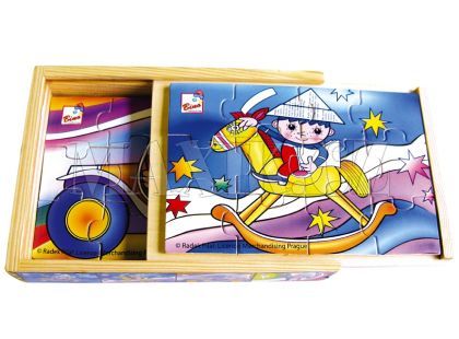 Puzzle Večerníček, 4ks dřevěné v krabičce